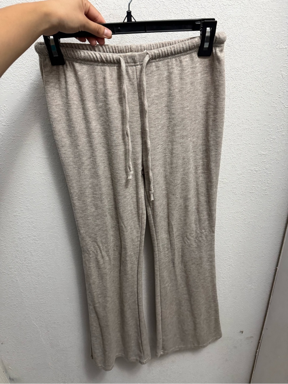 Beige Soft Drawstring Pants - Picture 1 of 2